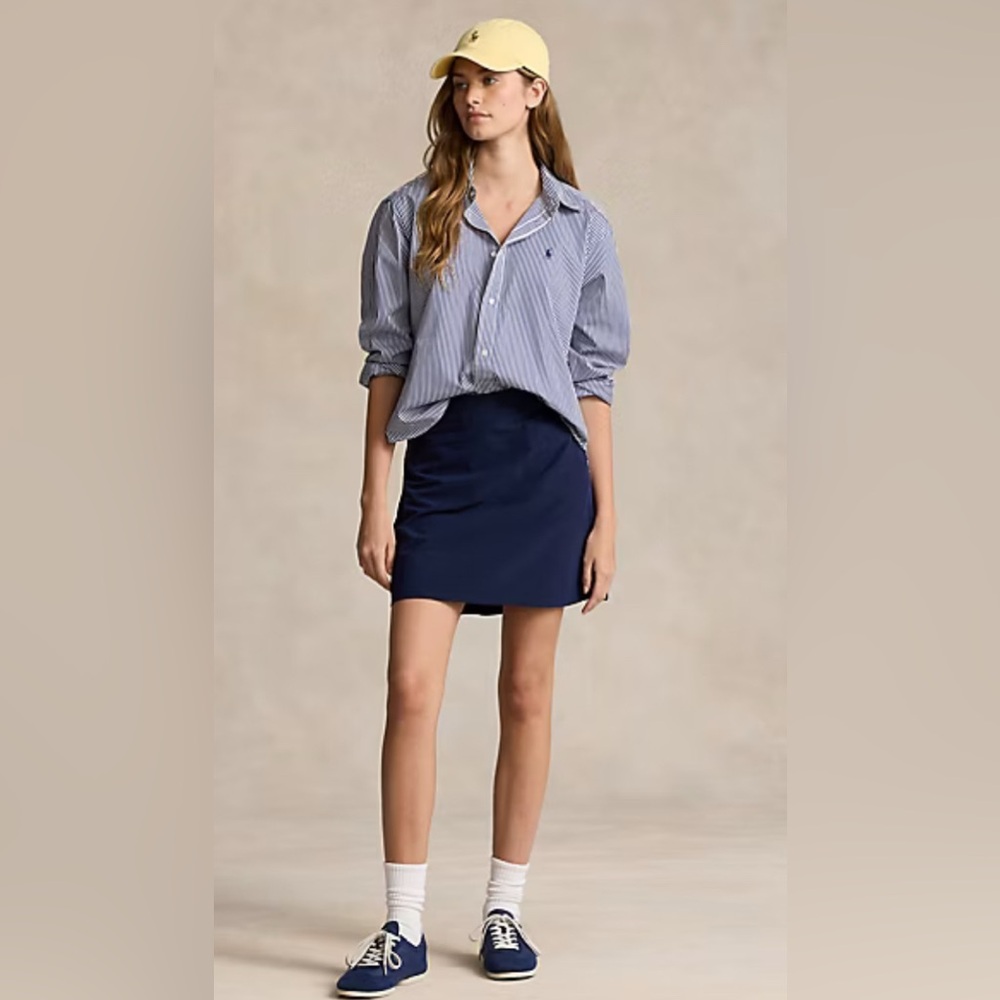 Ralph Lauren RLX 17" Performance Pleated Skort $138 Refined Navy Size M